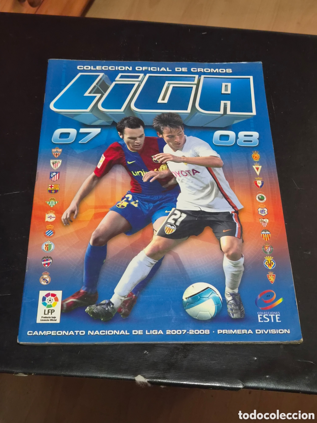 Coleccionismo &aacute;lbumes: ALBUM LIGA ESTE 2007-08 INCOMPLETO CON 15 CROMOS PEGADOS