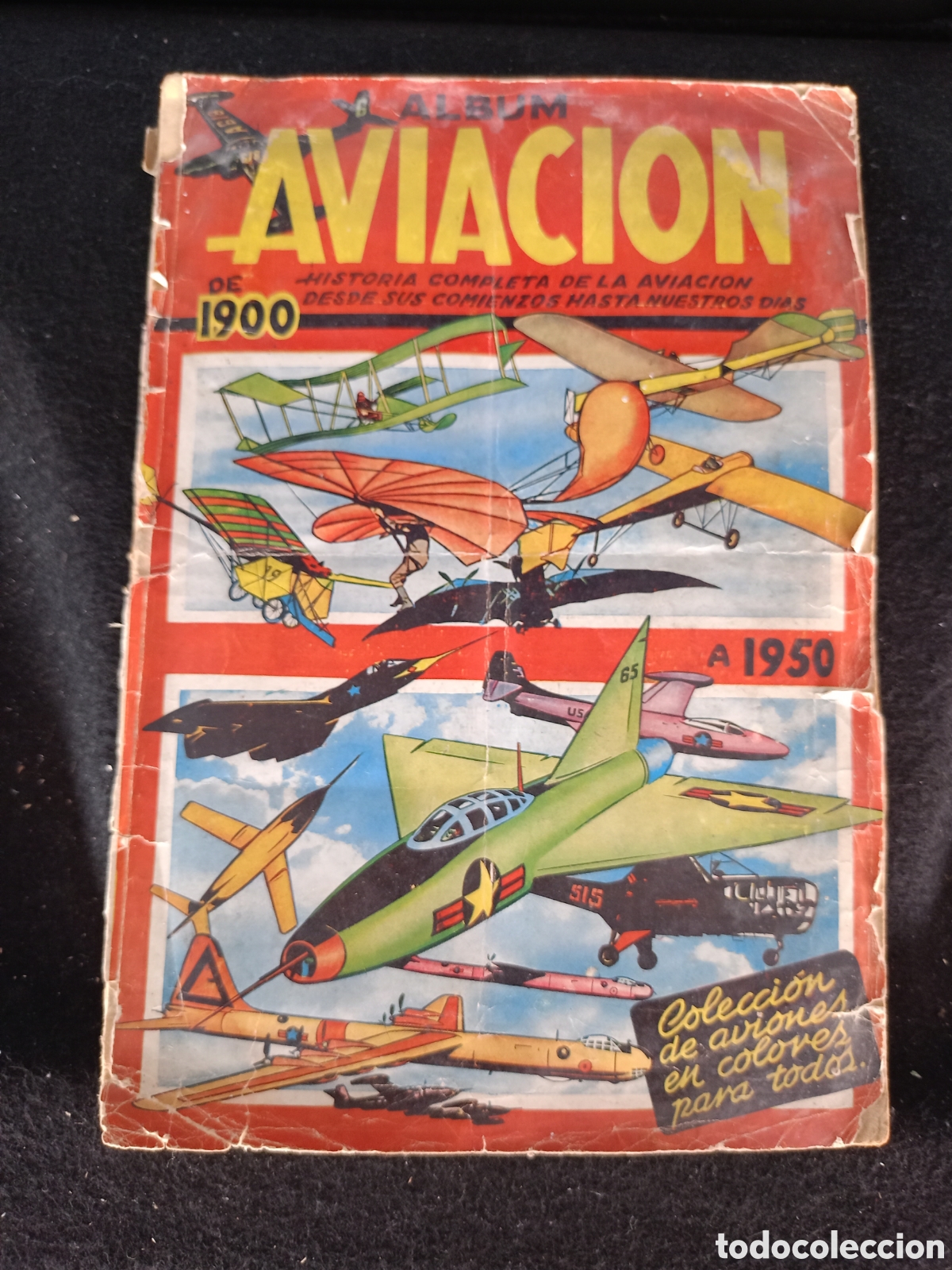 Coleccionismo &aacute;lbumes: Album Aviaci&oacute;n de 1900 a 1950. Cliper. Faltan 5 cromos de 380 cromos.