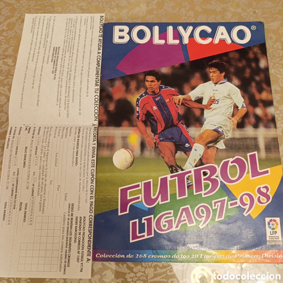 Coleccionismo &aacute;lbumes: &Aacute;lbum F&uacute;tbol Liga 97-98 Bollycao,con 73 cromos &mdash; &iexcl;Con Folleto de Pedido Original!
