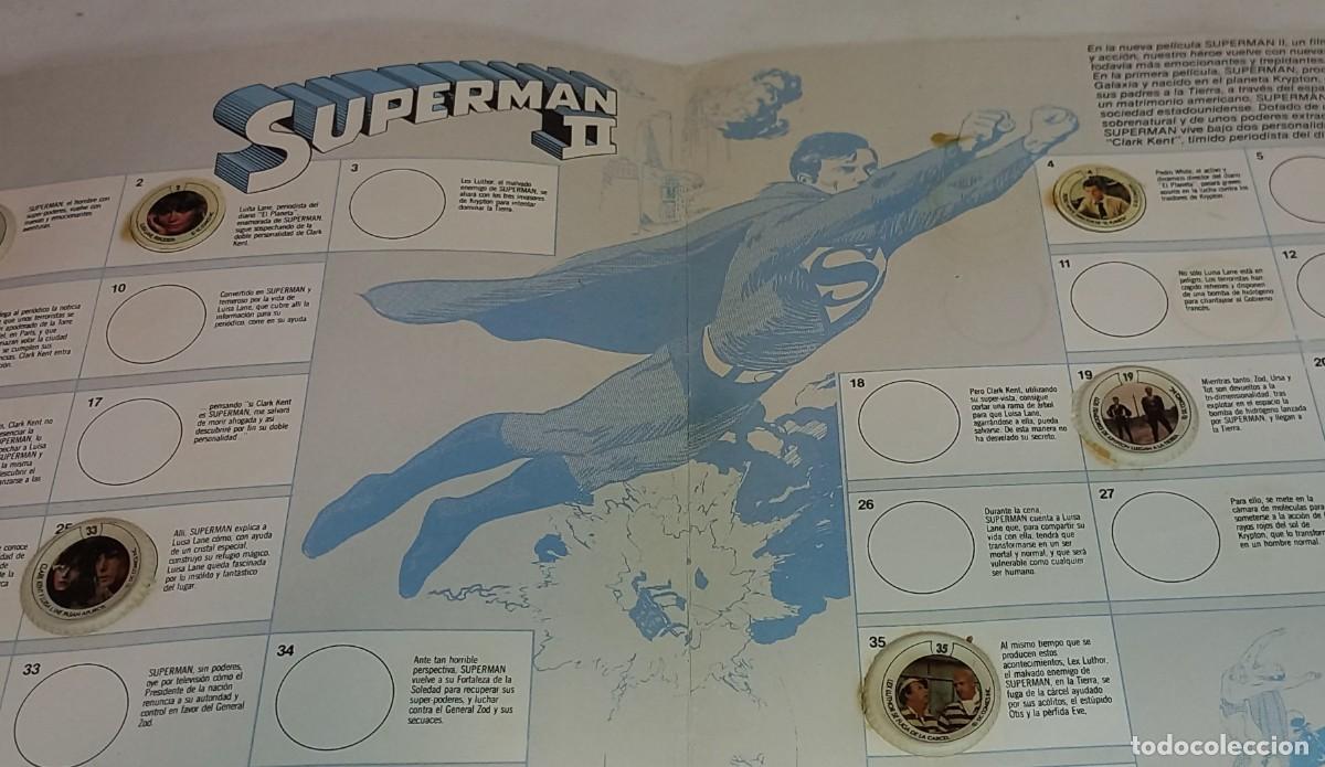Coleccionismo &aacute;lbumes: DIFICIL AMBUM CROMOS CIRCULARES DE LOS TAPONES DE LAS BOTELLAS COCA COLA , SUPERMAN II - A&Ntilde;O 1980