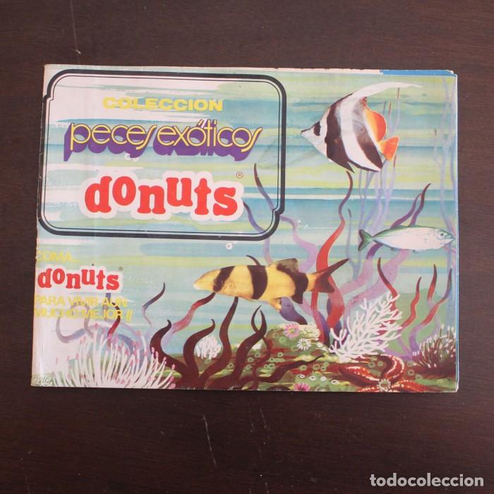 Coleccionismo &aacute;lbumes: COLECCI&Oacute;N PECES EXOTICOS DONUT. ALBUM DE CROMOS INCOMPLETO 26 CROMOS DE 50