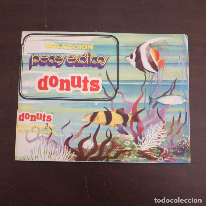 Coleccionismo &aacute;lbumes: COLECCI&Oacute;N PECES EXOTICOS DONUT. ALBUM DE CROMOS INCOMPLETO 34 CROMOS DE 50