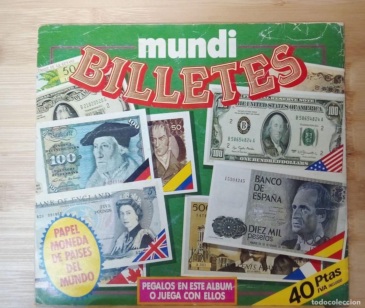Collectable Incomplete Albums: &Aacute;lbum Incompleto Mundi Billetes - Ediciones Este - A&ntilde;os 80 - 40 Ptas