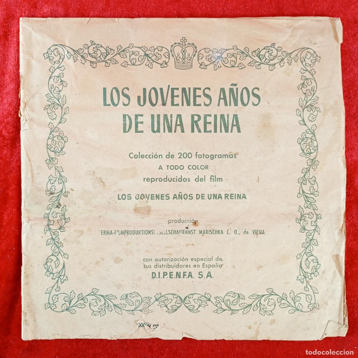 Coleccionismo &aacute;lbumes: LOS JOVENES A&Ntilde;OS DE UNA REINA - FOTOGRAMAS DEL FILM - ALBUM DE CROMOS INCOMPLETO / 366