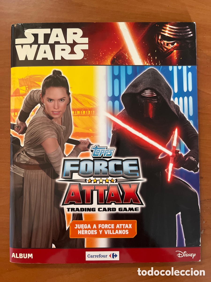 Coleccionismo &aacute;lbumes: &Aacute;LBUM STAR WARS TOPPS FORC&Eacute; ATTAX, 91 CROMOS DE 120, (&Aacute;LBUM CARREFOUR)