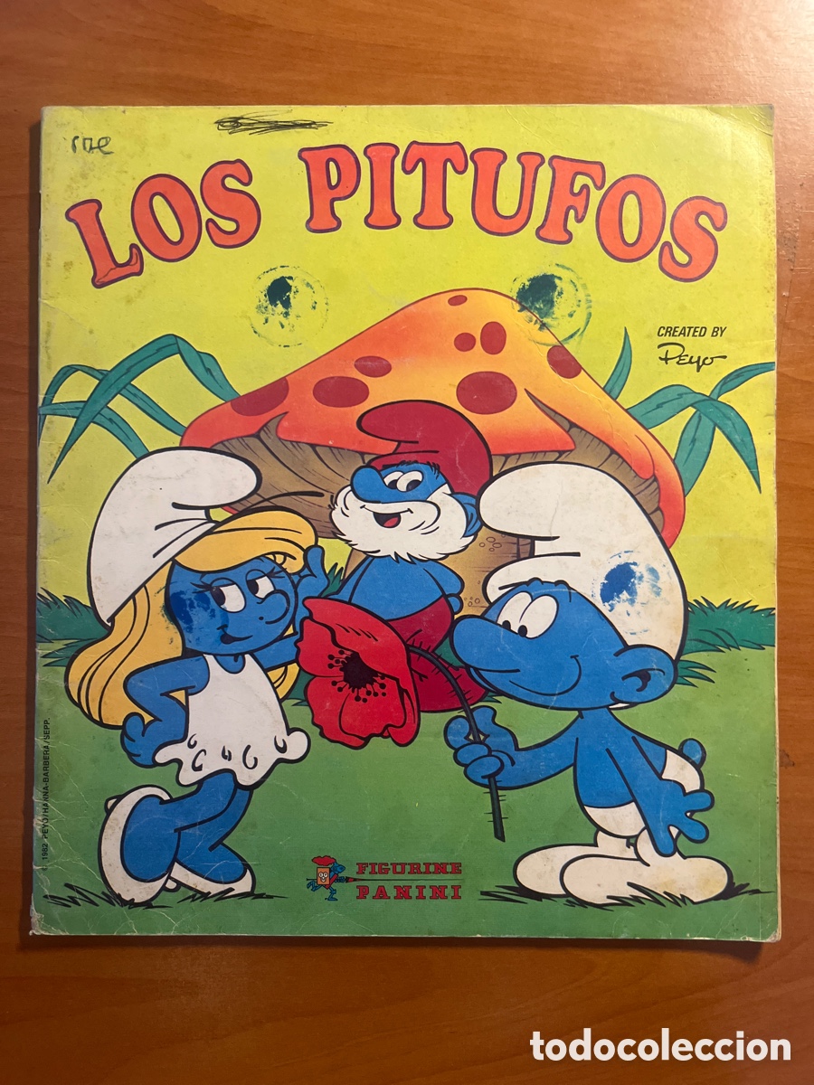 Coleccionismo &aacute;lbumes: &Aacute;LBUM PITUFOS, CONTIENE 34 CROMOS DE 180, (EDITA PANINI)