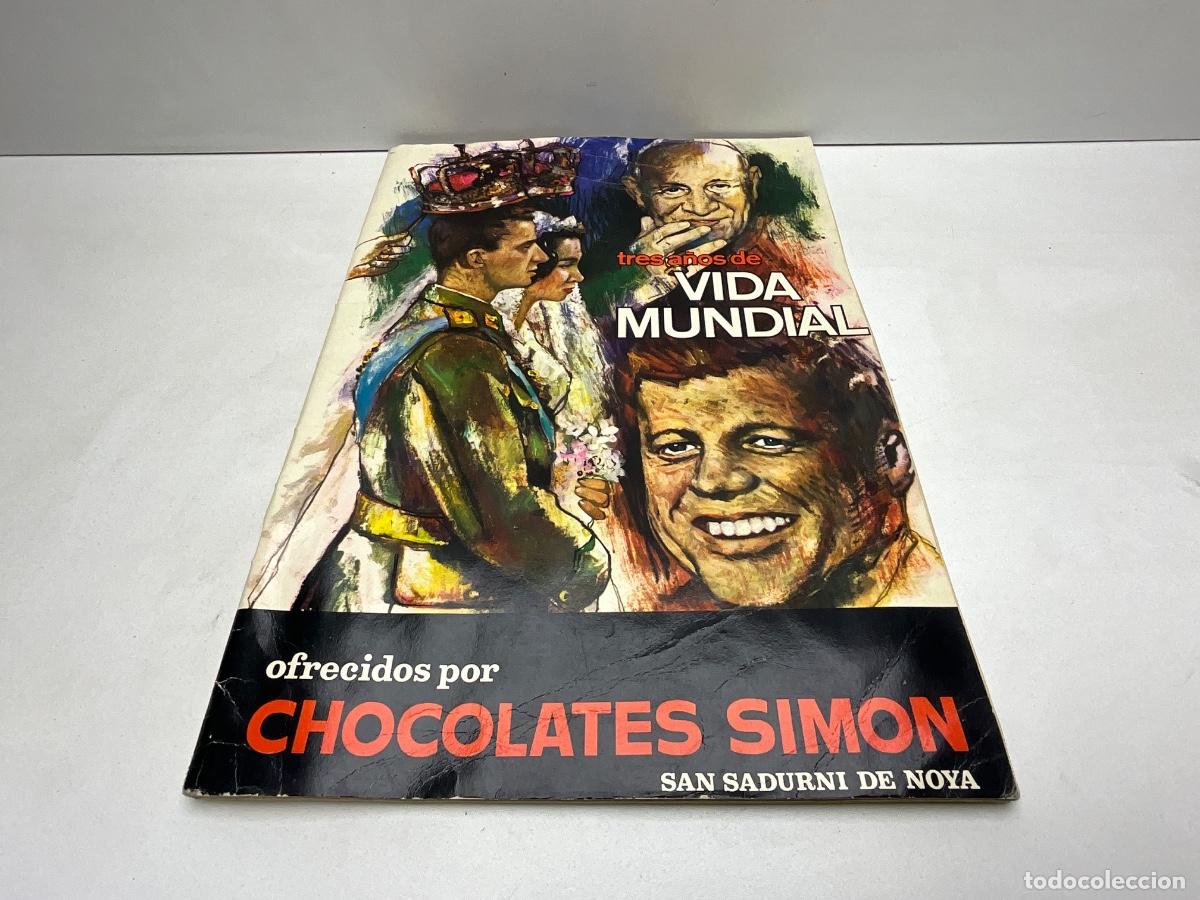 Coleccionismo &aacute;lbumes: &Aacute;LBUM TRES A&Ntilde;OS DE VIDA MUNDIAL - CHOCOLATES SIM&Oacute;N SAN SADURNI DE NOYA - FALTAN 13 CROMOS - A&Ntilde;O 1964