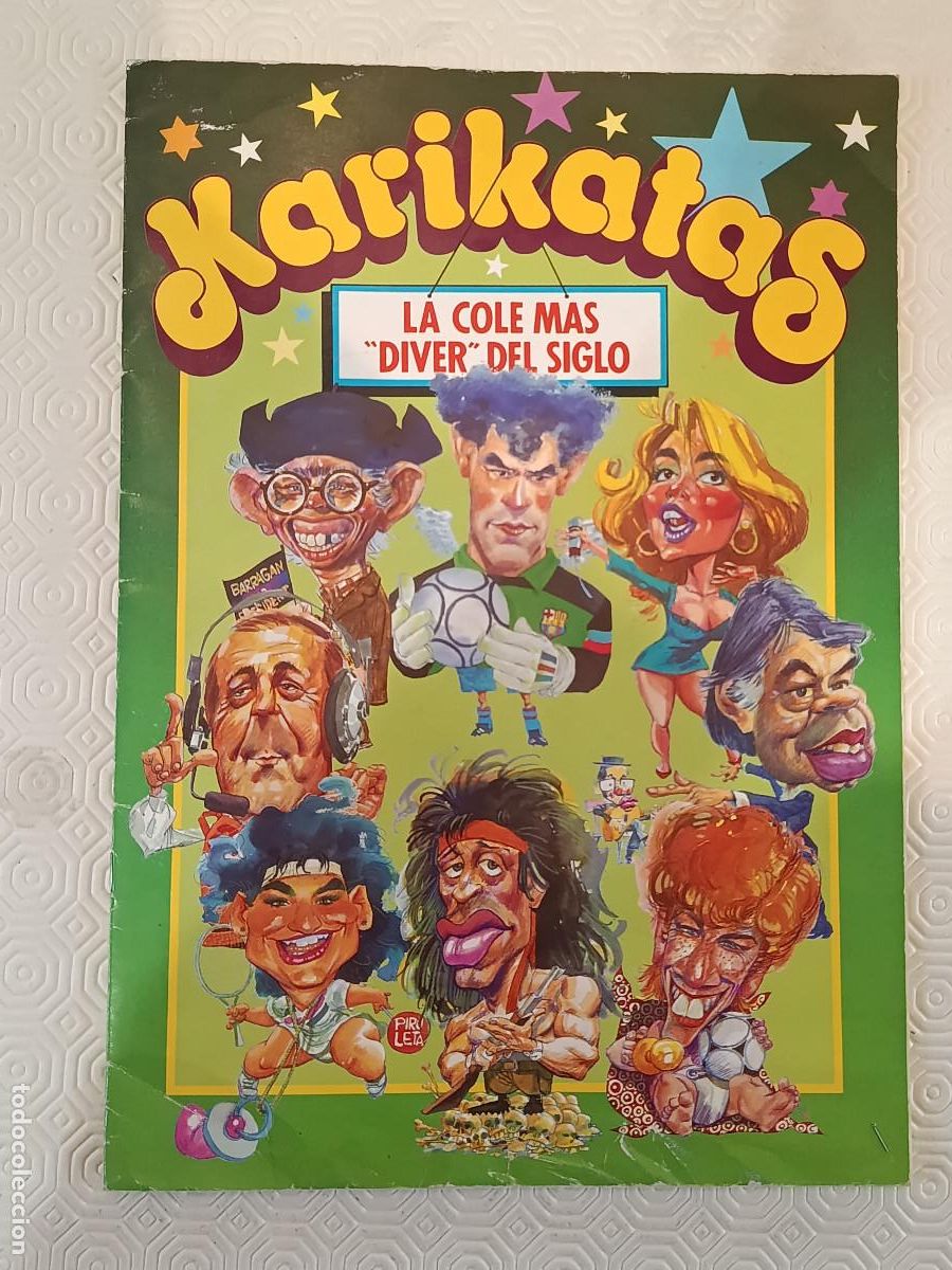 Coleccionismo &aacute;lbumes: ALBUM KARIKATAS INCOMPLETO. FALTAN 13 DE 131 CROMOS. ESTA 1990. INCLUYE MICHAEL JORDAN. MYJ.