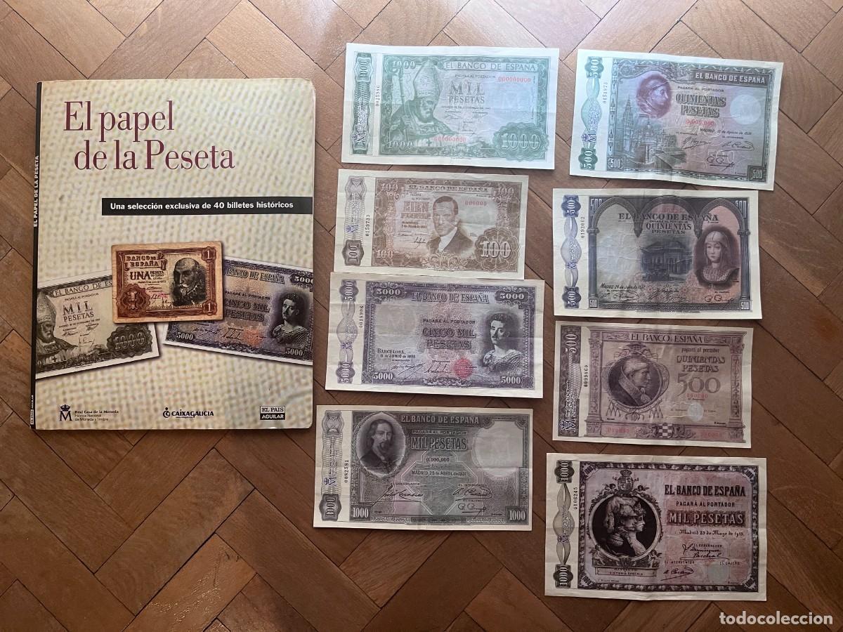 Coleccionismo &aacute;lbumes: EL PAPEL DE LA PESETA I con 8 BILLETES