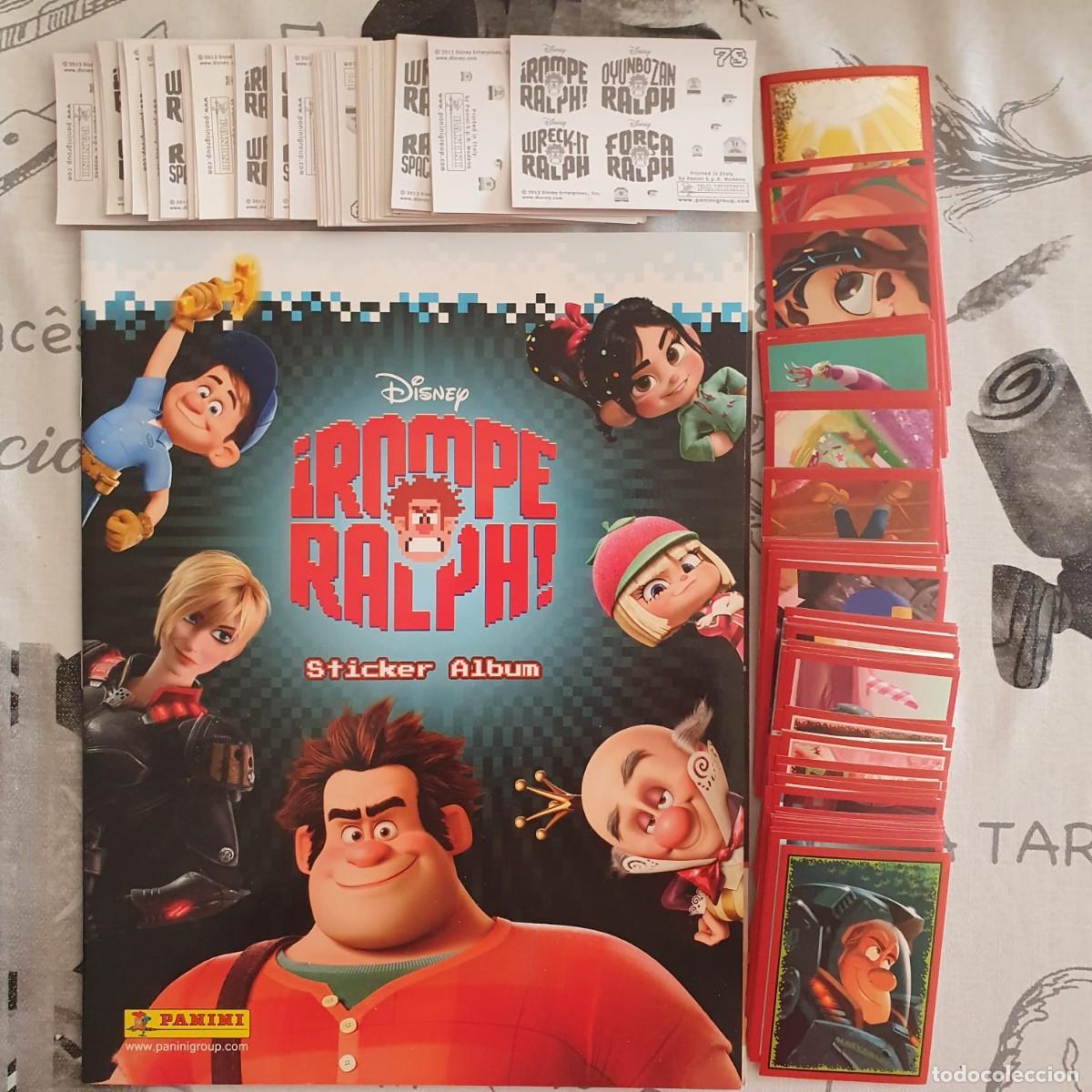 Coleccionismo &aacute;lbumes: ALBUM ROMPE RALPH PANINI 2013 CROMOS SIN PEGAR LEER