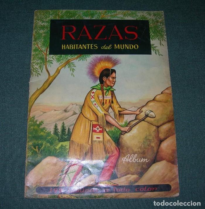 Coleccionismo &aacute;lbumes: &Aacute;LBUM DE CROMOS RAZAS HABITANTES DEL MUNDO DE EDITORIAL FERCA A&Ntilde;OS 60 - A FALTA DE SOLO 12 CROMOS -