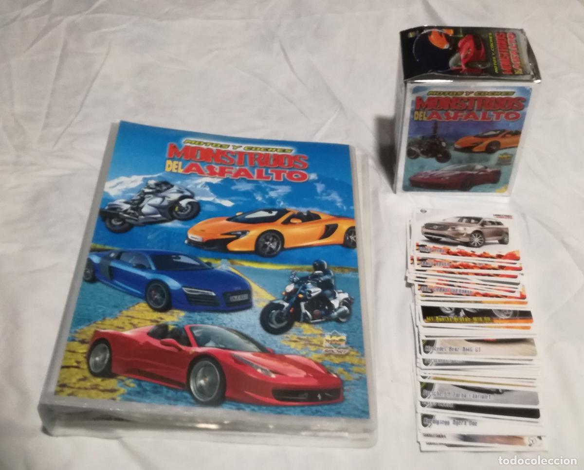 Coleccionismo &aacute;lbumes: Album Monstruos del asfalto: Vacio y nuevo + caja con 40 sobres + 44 cromos sueltos