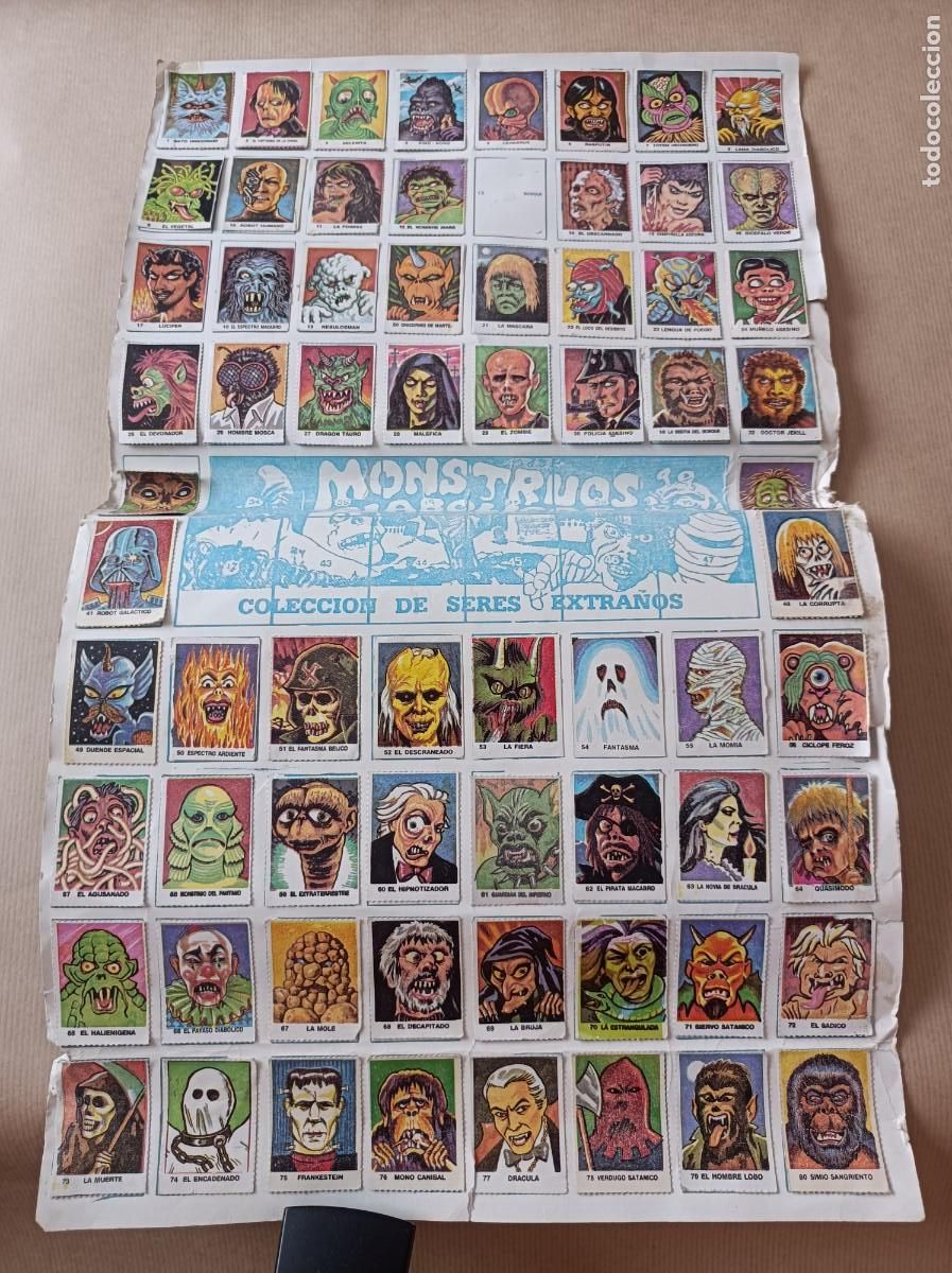 Coleccionismo &aacute;lbumes: &Aacute;lbum de cromos incompleto Monstruos Diab&oacute;licos