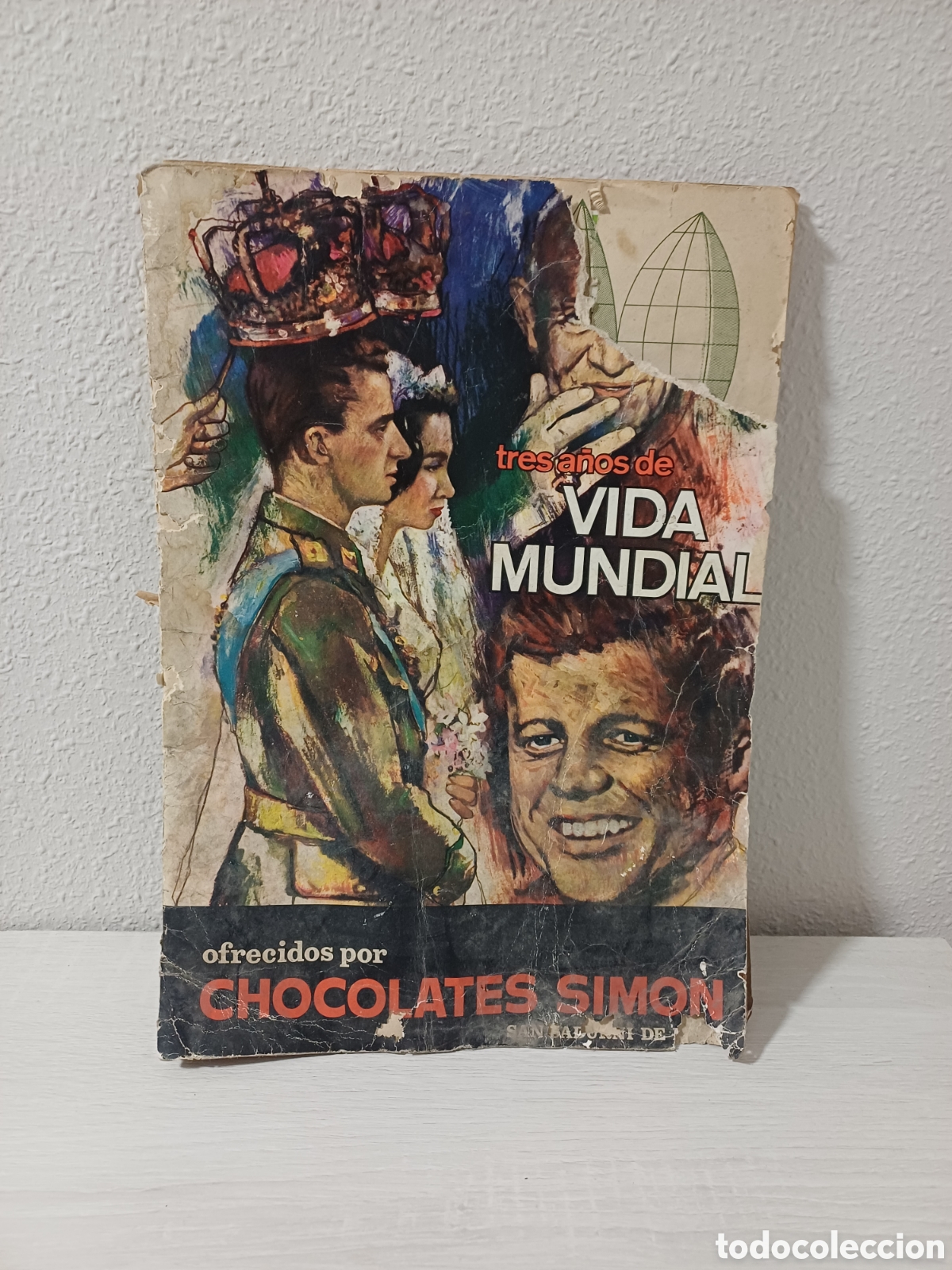 Coleccionismo &aacute;lbumes: &Aacute;LBUM CROMOS TRES A&Ntilde;OS DE VIDA MUNDIAL,CHOCOLATES SIMON, CON PEL&Eacute;, DI STEFANO, THE BEATLES