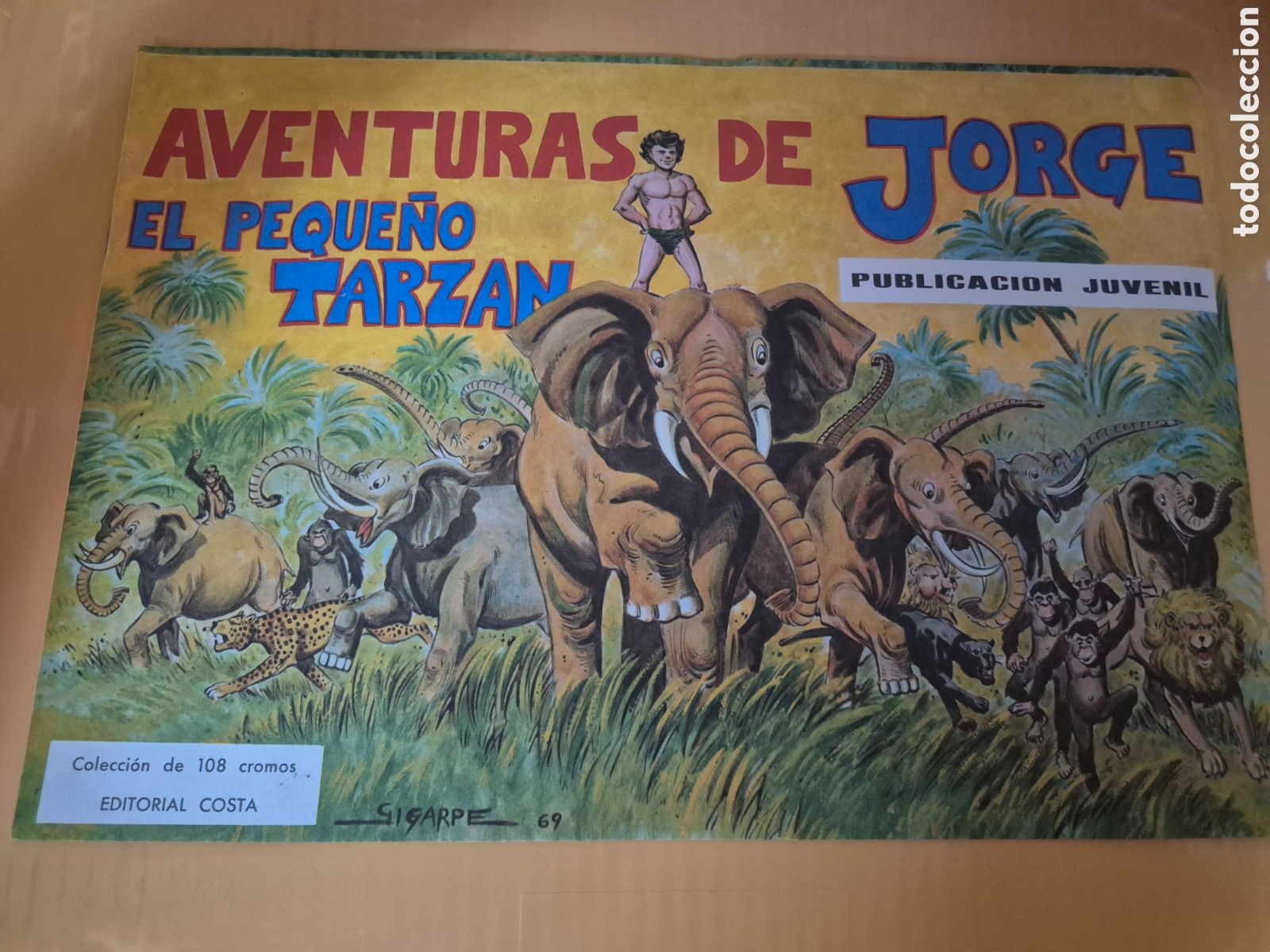 Coleccionismo &aacute;lbumes: AVENTURAS DE JORGE EL PEQUE&Ntilde;O TARZAN PLANCHA VACIO