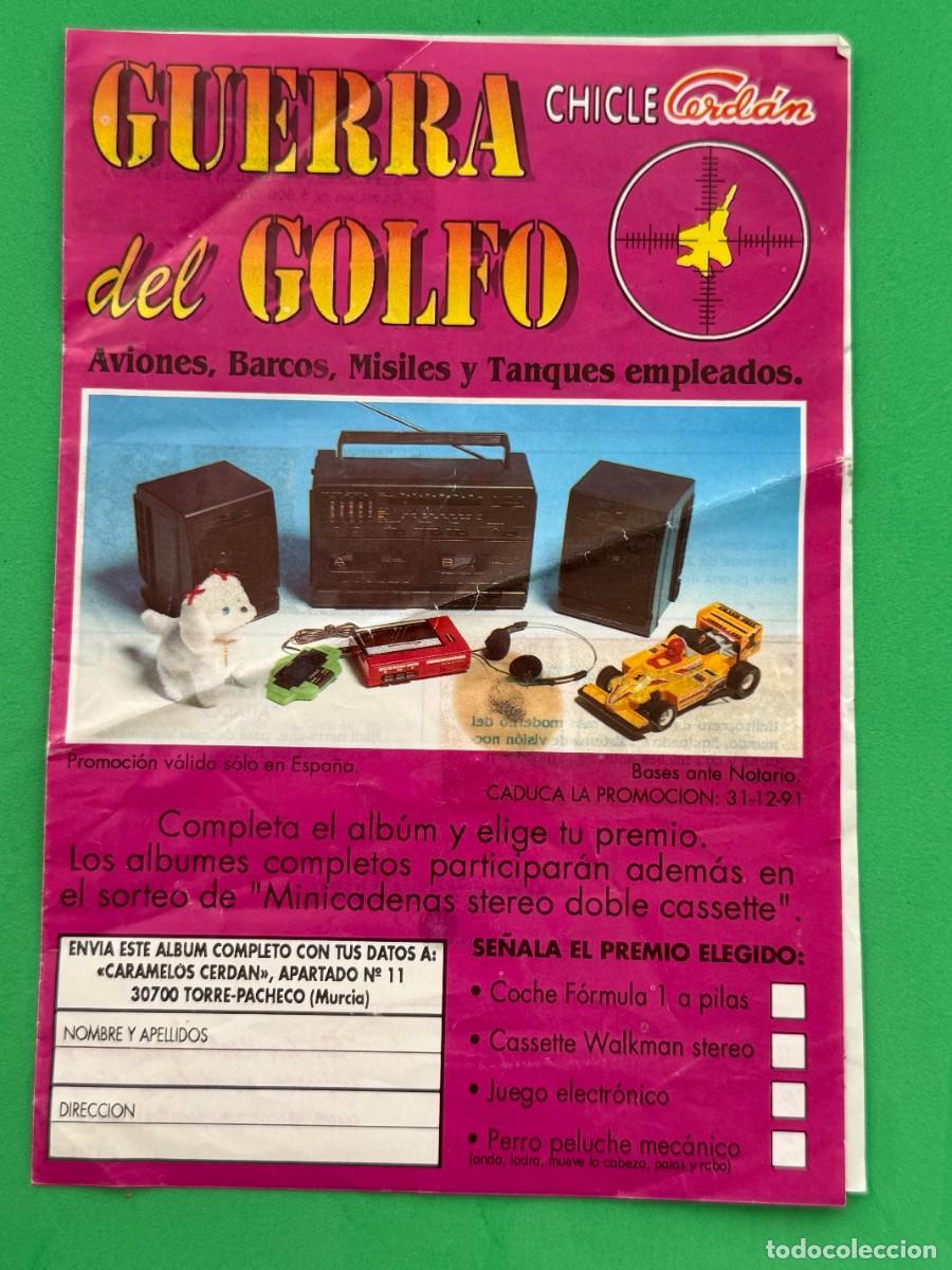 Coleccionismo &aacute;lbumes: La Guerra del Golfo - &aacute;lbum chicle Cerd&aacute;n - con cromos - tipo Dunkin