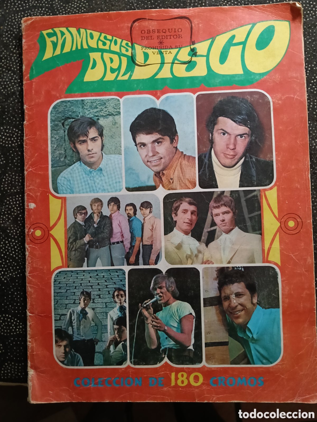 Coleccionismo &aacute;lbumes: Album FAMOSOS DEL DISCO 1968 incompleto, tiene 104 cromos, p&aacute;gina central suelta, se pueden aprovech