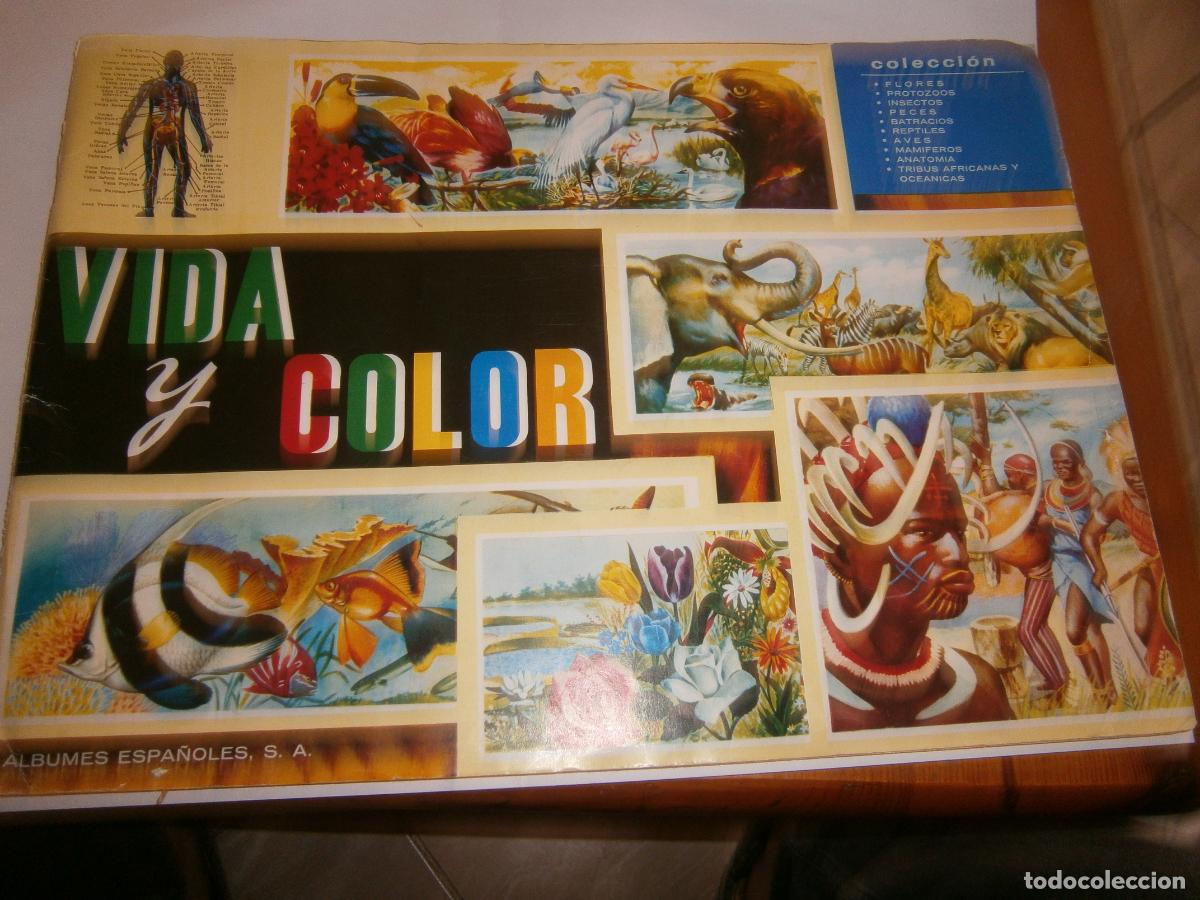 Coleccionismo &aacute;lbumes: ESPECTACULAR ANTIGUO ALBUM DE CROMOS VIDA Y COLOR