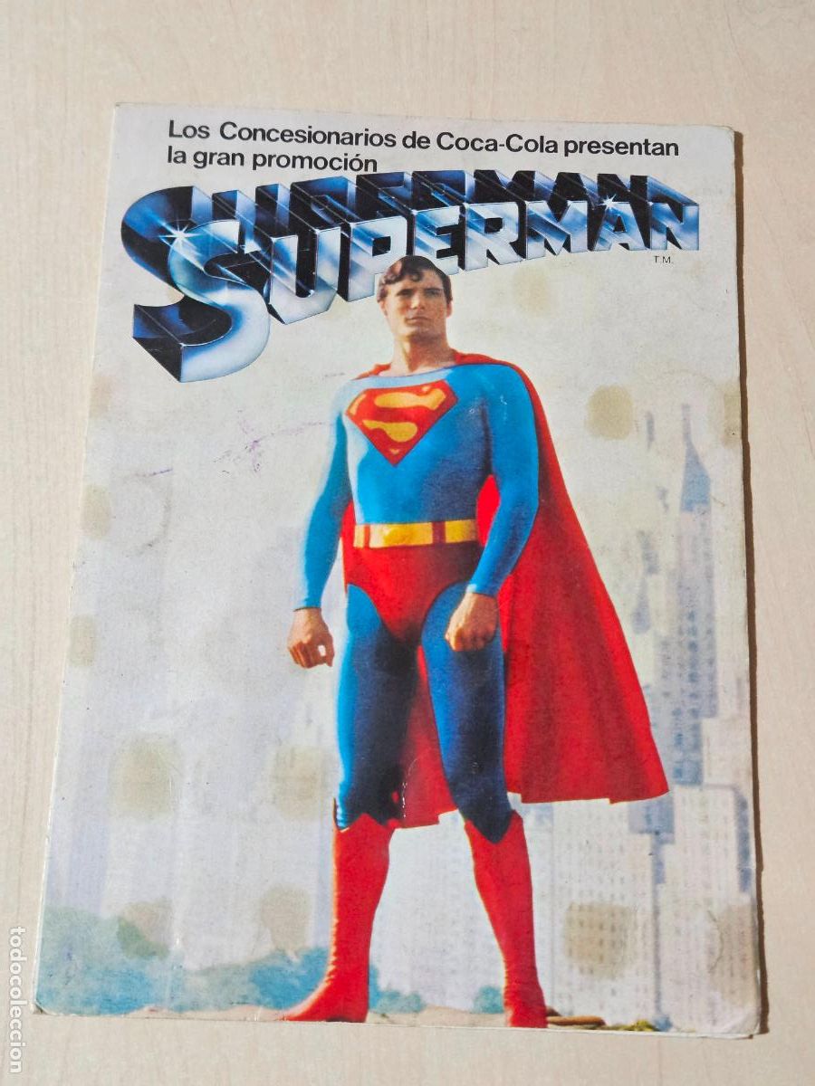 Coleccionismo &aacute;lbumes: ALBUM PELICULA SUPERMAN COCA COLA CROMOS CHAPA TAPONES BOTELLAS A&Ntilde;O 1978 CON 24 DE 35