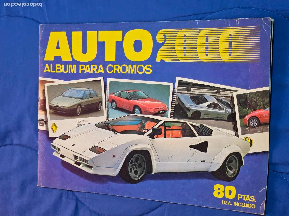 Coleccionismo &aacute;lbumes: Vac&iacute;o &Aacute;lbum plancha sin cromos pegados ni escritos Auto 2000 vintage 1988 comic-romo 80 pesetas