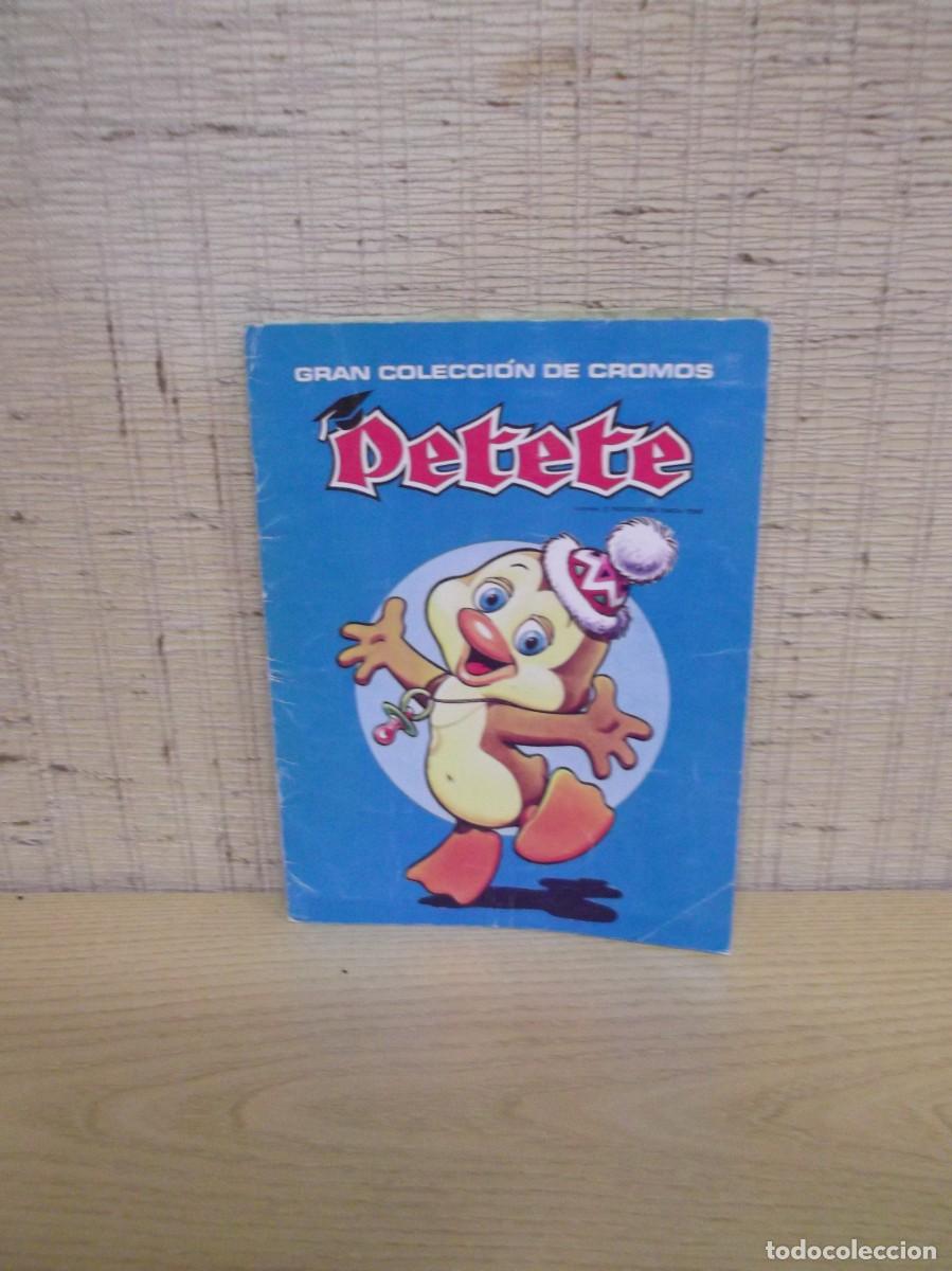 Coleccionismo &aacute;lbumes: Album de cromos Petete,incompleto.Una hoja suelta