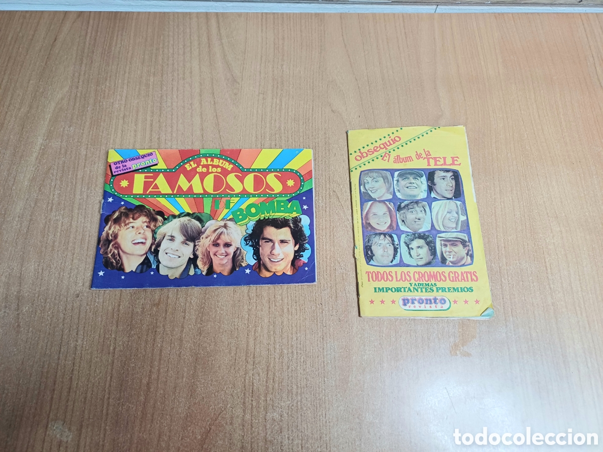 Coleccionismo &aacute;lbumes: ANTIGUOS ALBUNES CROMOS, ACTORES ARTISTAS DE LA TELE, BOMBA Y PRONTO
