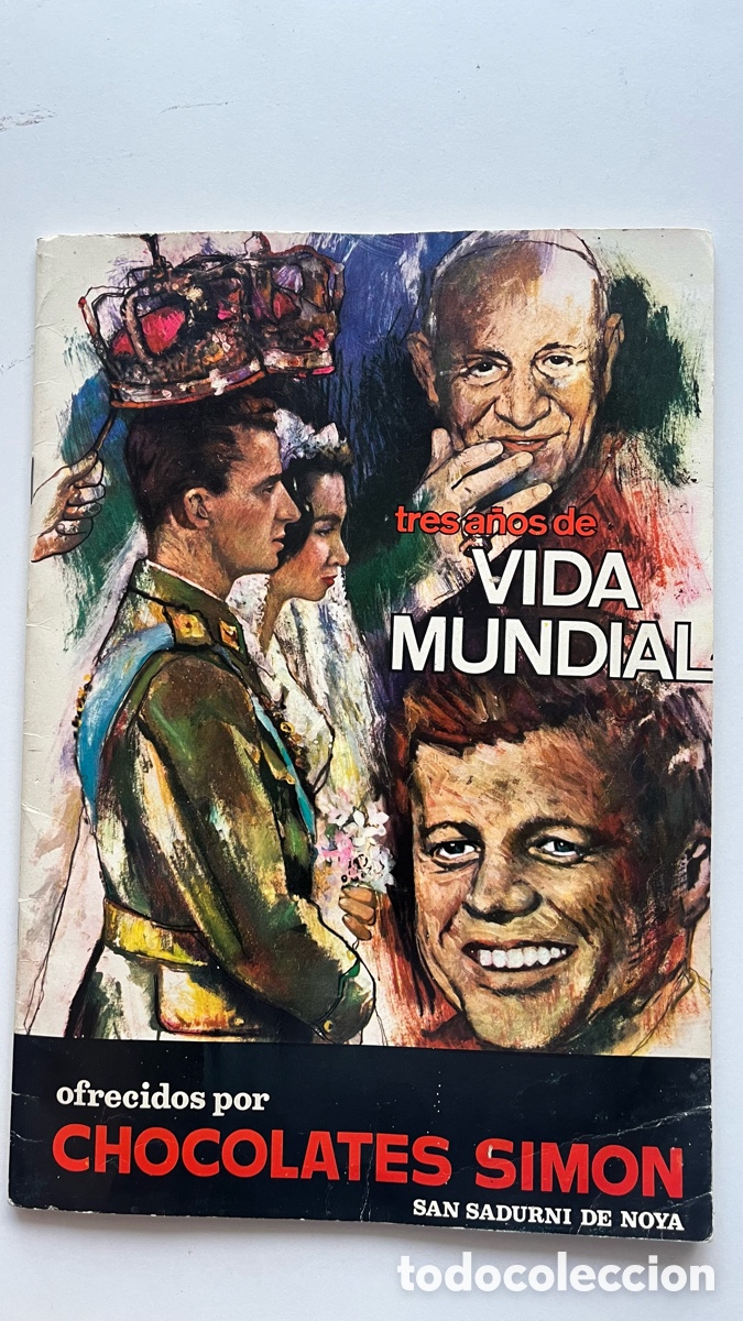 Coleccionismo &aacute;lbumes: Album Tres a&ntilde;os de vida mundial. 1964. Chocolates Sim&oacute;n