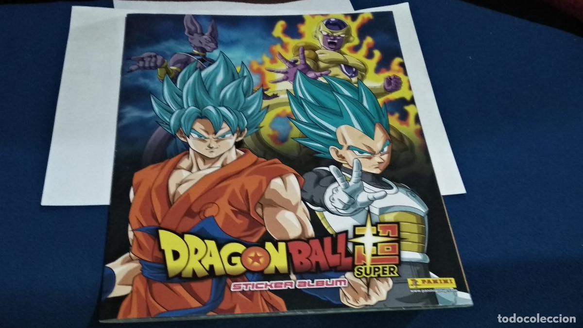 Coleccionismo &aacute;lbumes: ALBUM DRAGON BALL SUPER- NUEVAS AVENTURAS- PANINI 2017- CON 27 CROMOS STICKERS PEGADOS