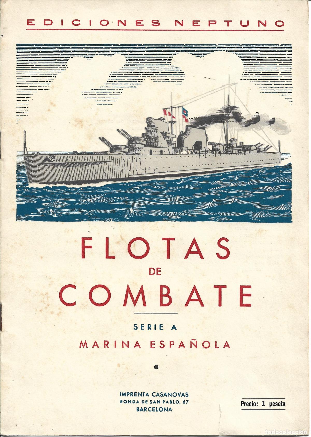 Coleccionismo &aacute;lbumes: FLOTAS DE COMBATE-SERIE A MARINA ESPA&Ntilde;OLA - EDICIONES NEPTUNO