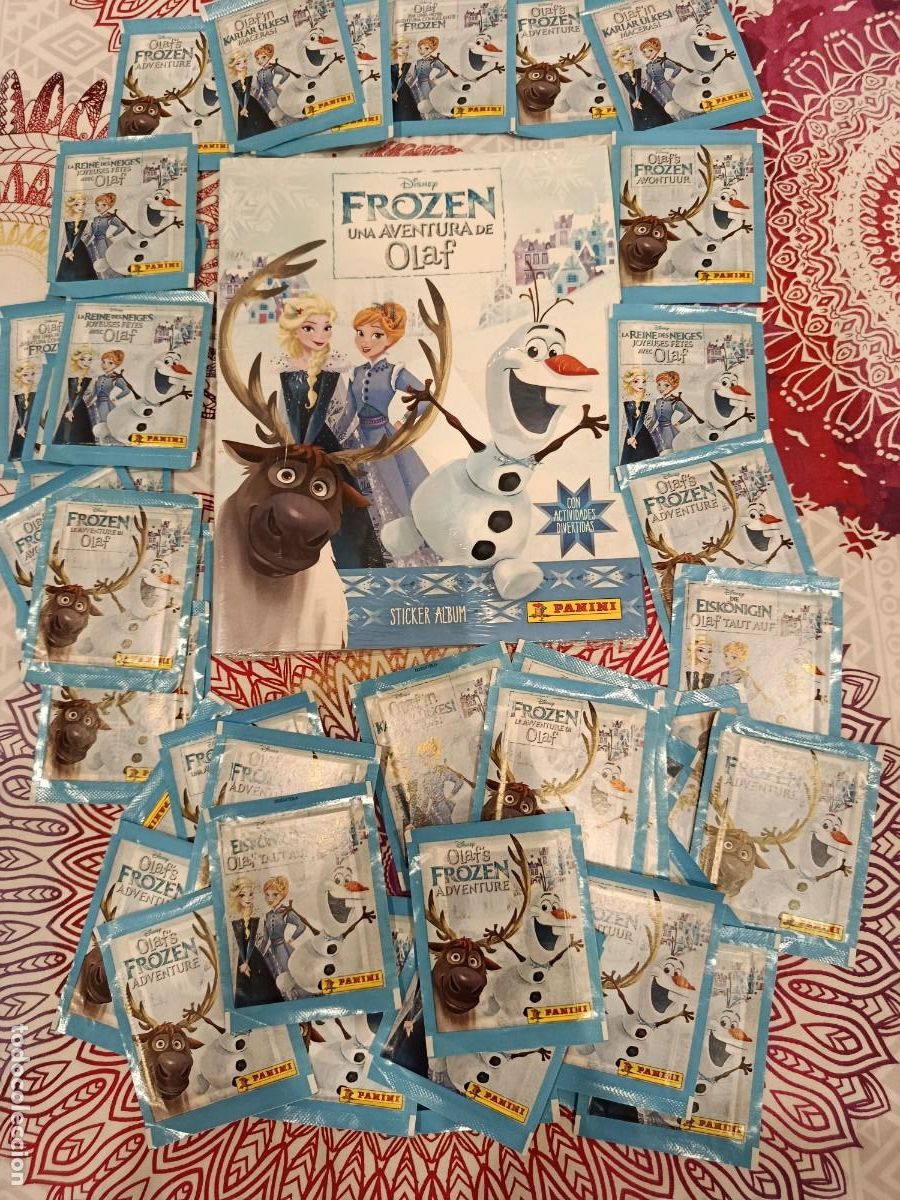 Coleccionismo &aacute;lbumes: FROZEN OLAF ALBUM Y 50 SOBRES DE CROMOS