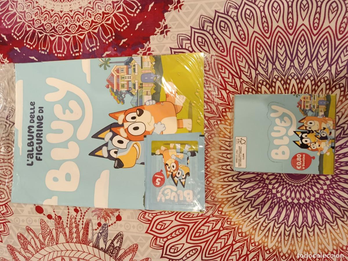 Coleccionismo &aacute;lbumes: BLUEY ALBUM Y CAJA DE SOBRES MAS 3 SOBRES DE REGALO