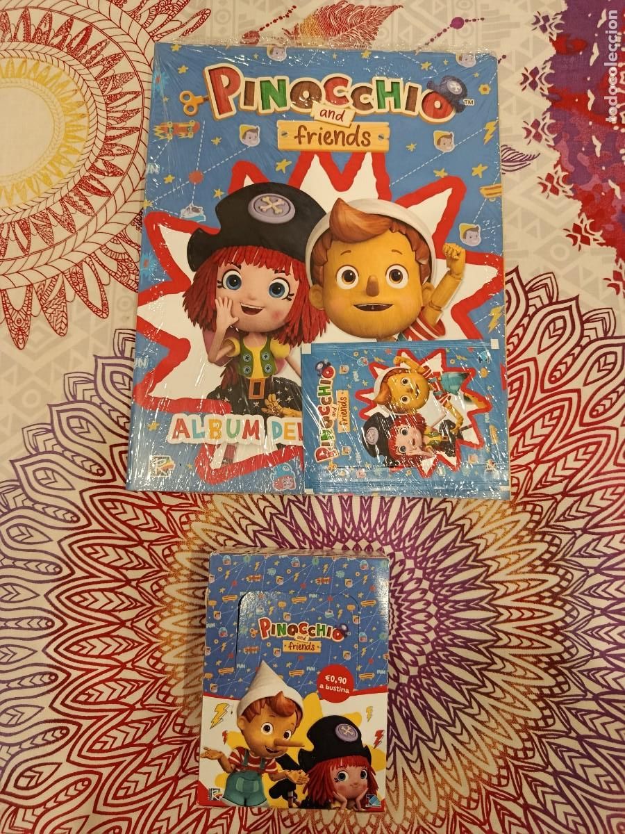 Coleccionismo &aacute;lbumes: PINOCHO AND FRIENDS ALBUM Y CAJA DE SOBRESAS 3 SOBRES DE REGALO
