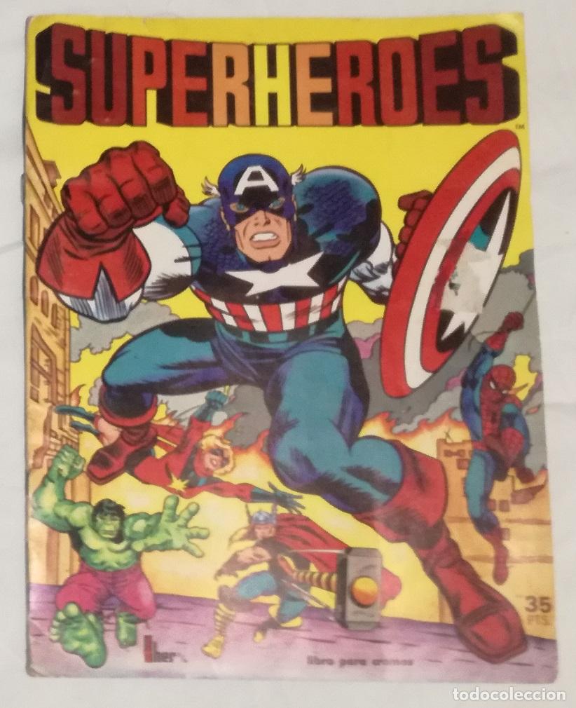 Coleccionismo &aacute;lbumes: Tapas del album Superheroes, FHER - Incluye las grapas originales