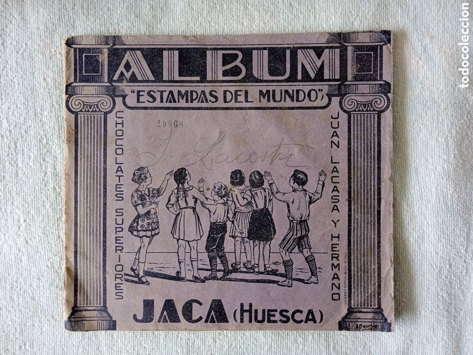 Coleccionismo &aacute;lbumes: &Aacute;lbum de cromos &rdquo;Estampas del Mundo&rdquo; de chocolates Lacasa, Jaca