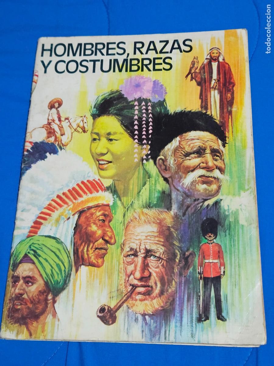 Coleccionismo &aacute;lbumes: ALBUM HOMBRES, RAZAS Y COSTUMBRES. EDITORIAL RUIZ ROMERO, 1972. INCOMPLETO TIENE 251 DE 295 CROMOS