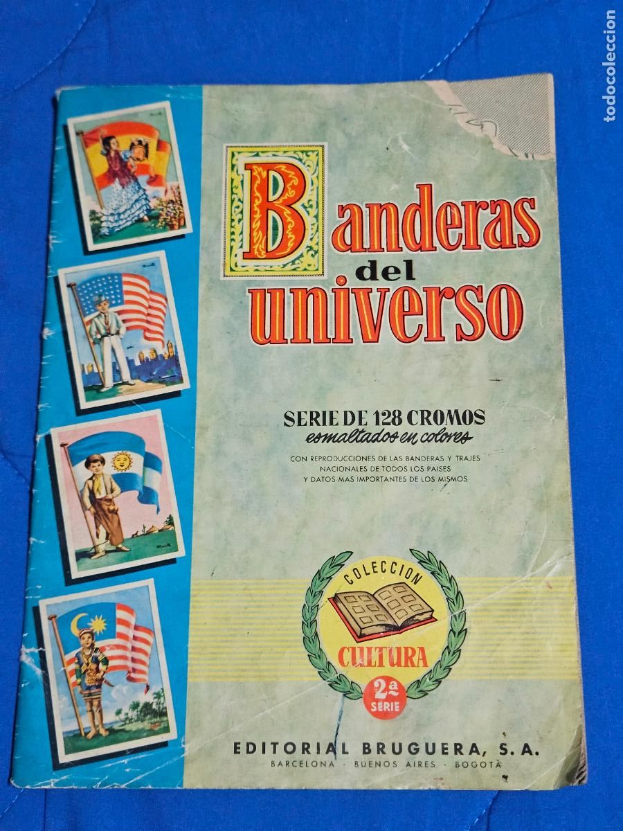 Coleccionismo &aacute;lbumes: &Aacute;LBUM DE CROMOS BANDERAS DEL UNIVERSO SERIE 2 - POCOS CROMOS ESMALTADOS BRUGUERA