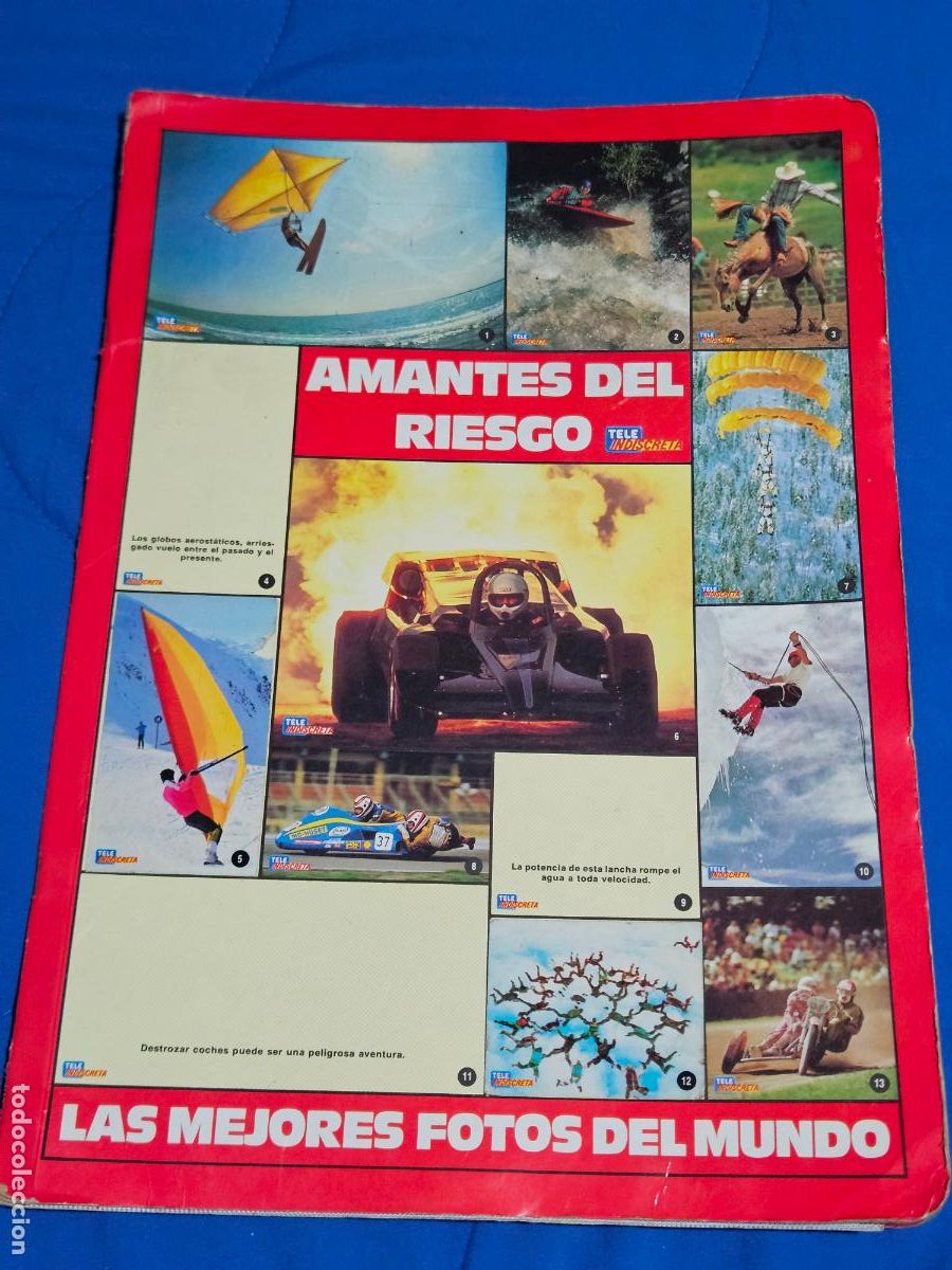 Coleccionismo &aacute;lbumes: ANTIGUO ALBUM AMANTES DEL RIESGO - TELE INDISCRETA - INCOMPLETO
