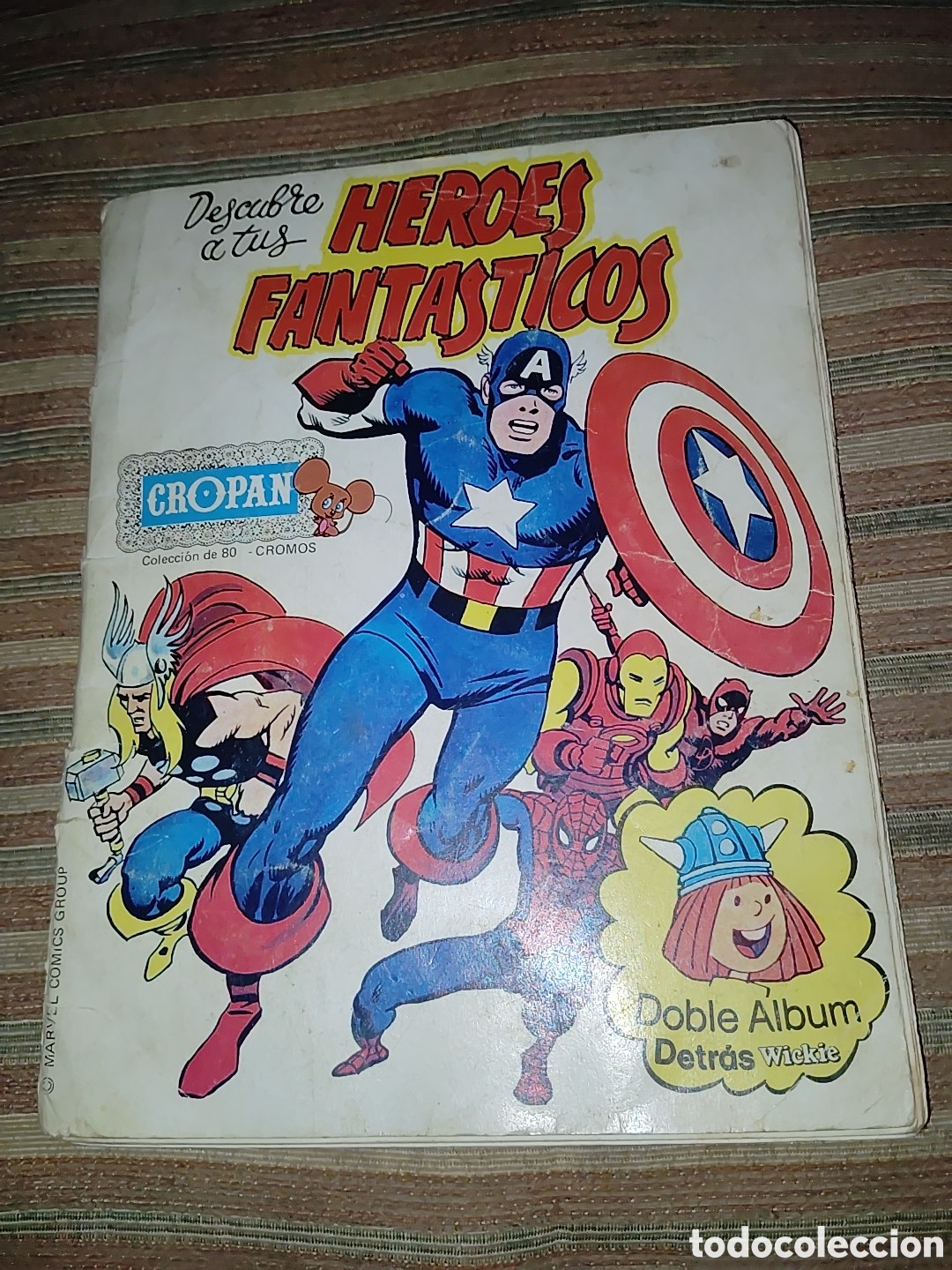 Coleccionismo &aacute;lbumes: H&eacute;roes fant&aacute;sticos. Cropan. A&ntilde;os 70. 17 cromos de h&eacute;roes y 5 de vickie