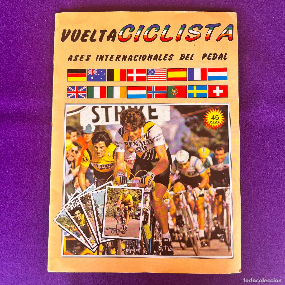 Coleccionismo &aacute;lbumes: ALBUM VUELTA CICLISTA. ASES INTERNACIONALES DEL PEDAL. CON 68 CROMOS. ED MERCHANTE.