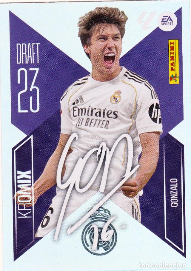 Coleccionismo &aacute;lbumes: ESTE 2026-27 * GONZALO * DRAFT 23 KROMIX K 9 - DEL REAL MADRID (NUEVO DE SOBRE) (A-20)