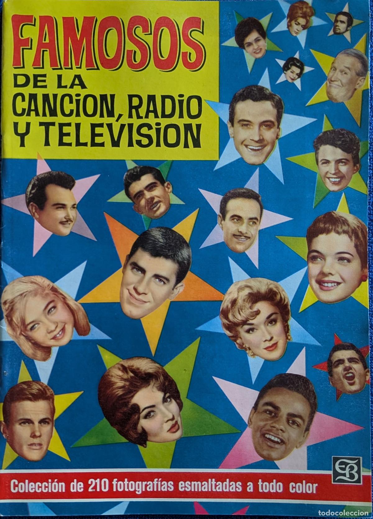 Coleccionismo &aacute;lbumes: Famosos de la canci&oacute;n, radio y televisi&oacute;n - Editorial Bruguera (1963) &iexcl;Album plancha e impecable!
