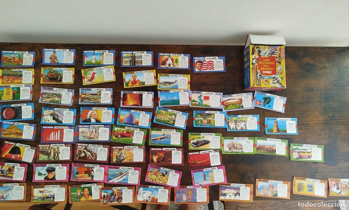 Coleccionismo &aacute;lbumes: COLECCION LOTE DE 57 CROMOS O SIMILAR &ndash; LOS RECORDS DEL MUNDO DE BIMBO CON CAJA