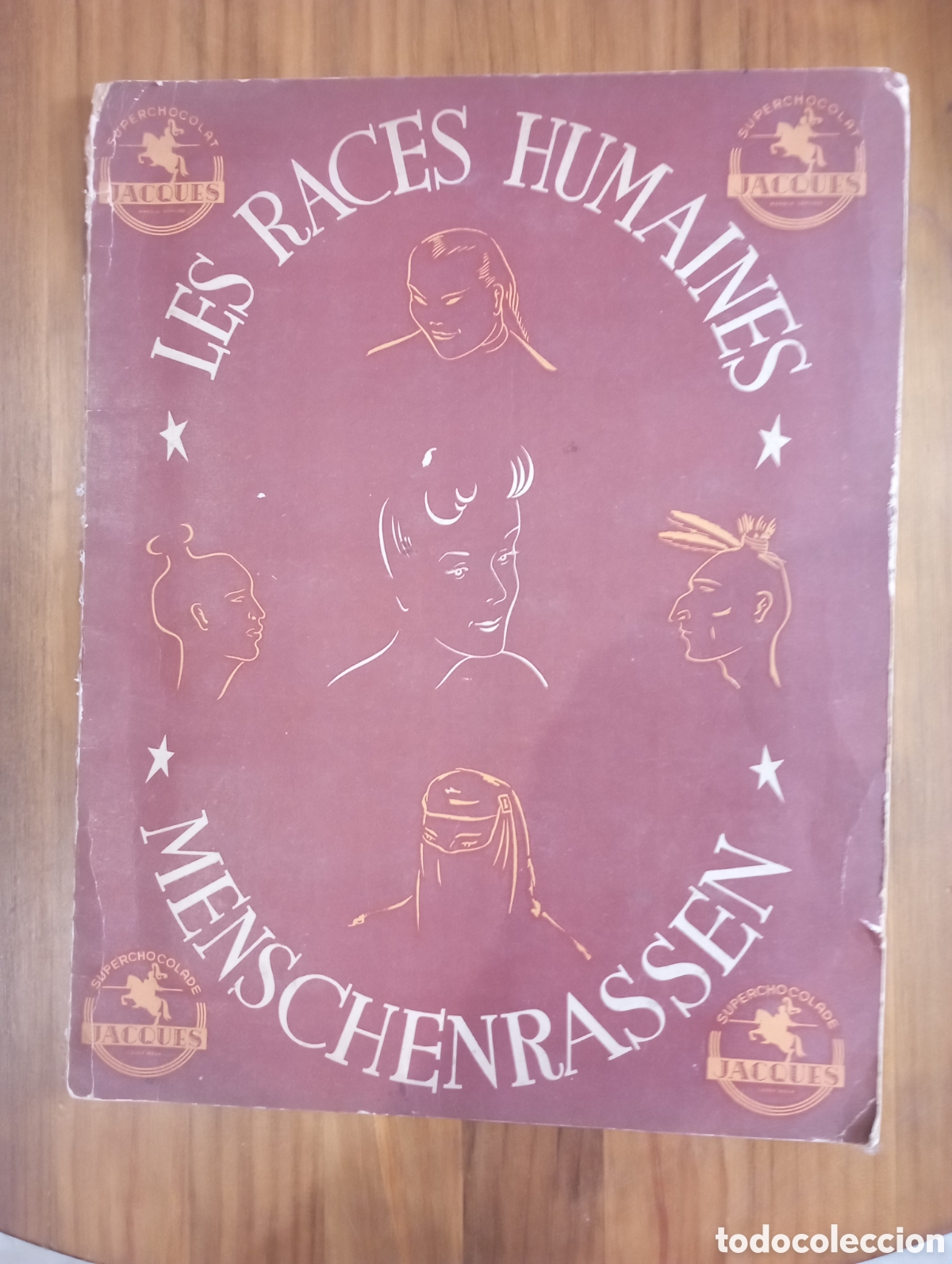 Coleccionismo &aacute;lbumes: Album de cromos incompleto Faltan 24 cromos de 144 de chocolates jacques &rdquo;Las razas humanas&rdquo;