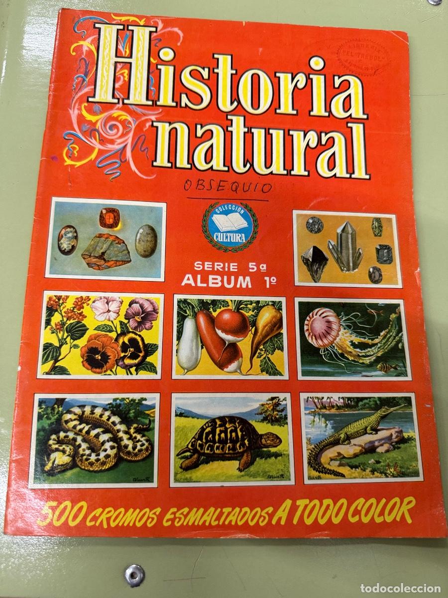 Coleccionismo &aacute;lbumes: HISTORIA NATURAL. Coleccion Cultura. Album de cromos casi VAC&Iacute;O. Tiene solo 6 cromos