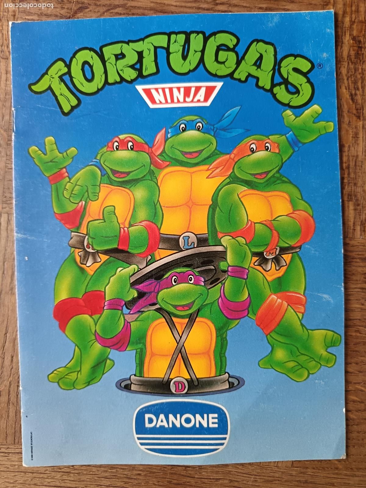 Coleccionismo &aacute;lbumes: Las TORTUGAS NINJA. Album Danone Contiene 5 cromos de 36. TMNT