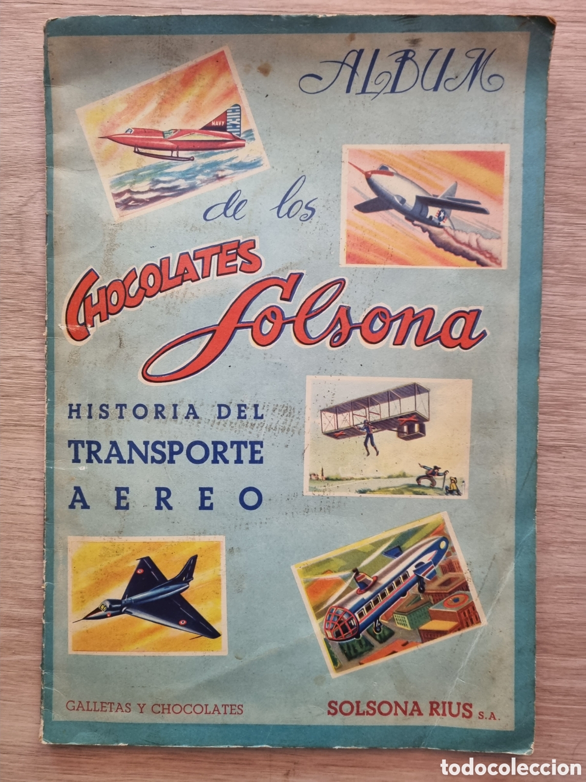 Coleccionismo &aacute;lbumes: 1857. Historia del Transporte A&eacute;reo. Chocolates Solsona. Faltan 6 cromos. Doy 6 repetidos. Ed. Fher.