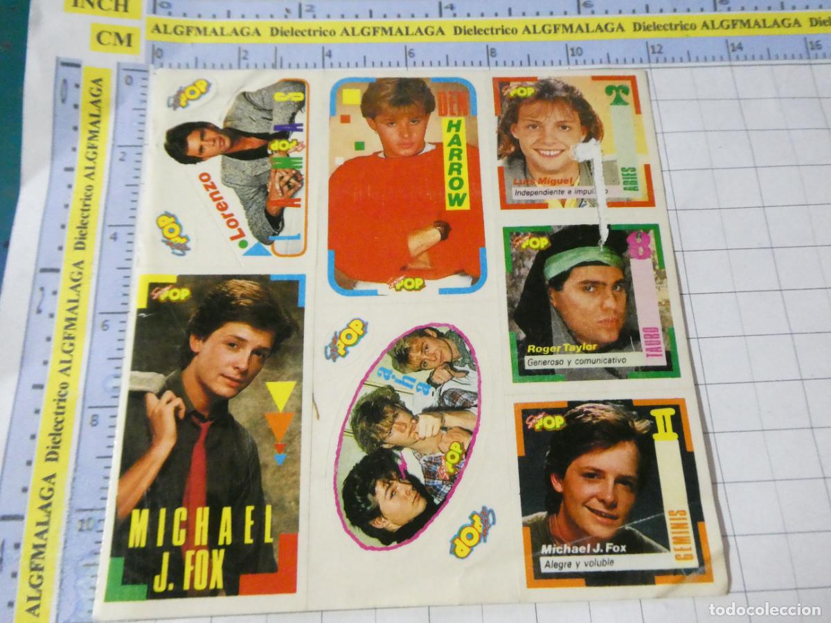 Coleccionismo &aacute;lbumes: CROMOS PEGATINAS SUPER POP. CANTANTES M&Uacute;SICA ACTORES. MICHAEL J FOX, LORENZO LAMAS . 230