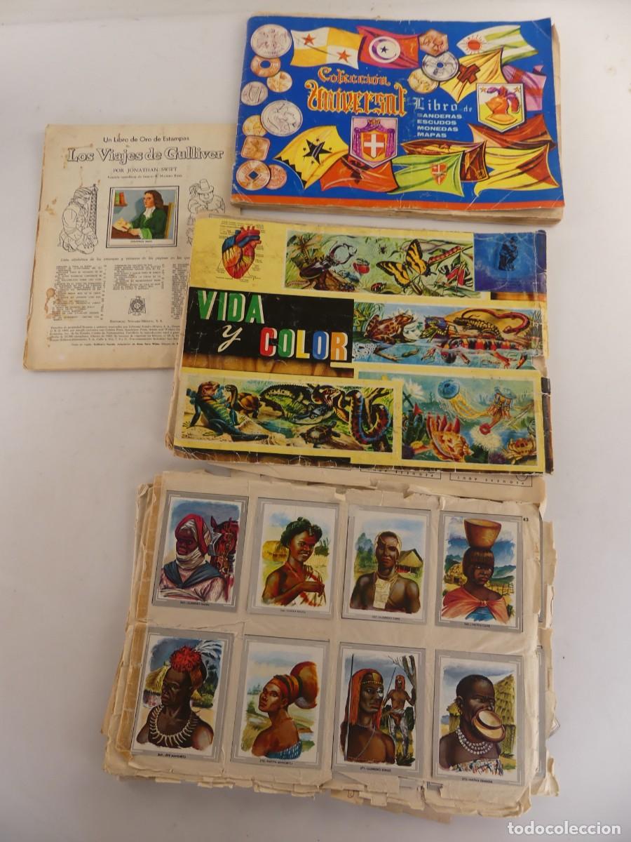Colecionismo Cadernetas: LOTE DE 3 ALBUMES CON CROMOS HOJAS INCOMPLETAS