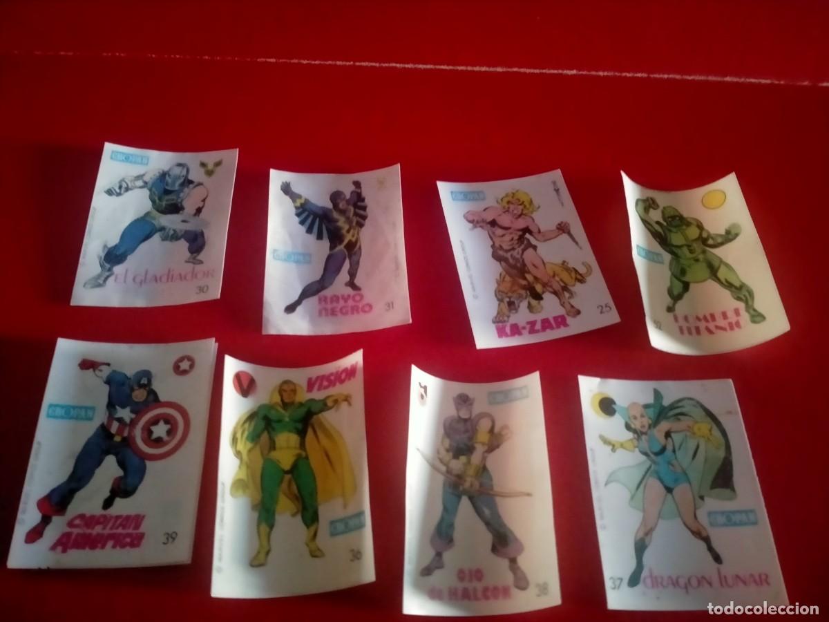 Coleccionismo &aacute;lbumes: cromos de cropan de plastico superheroes