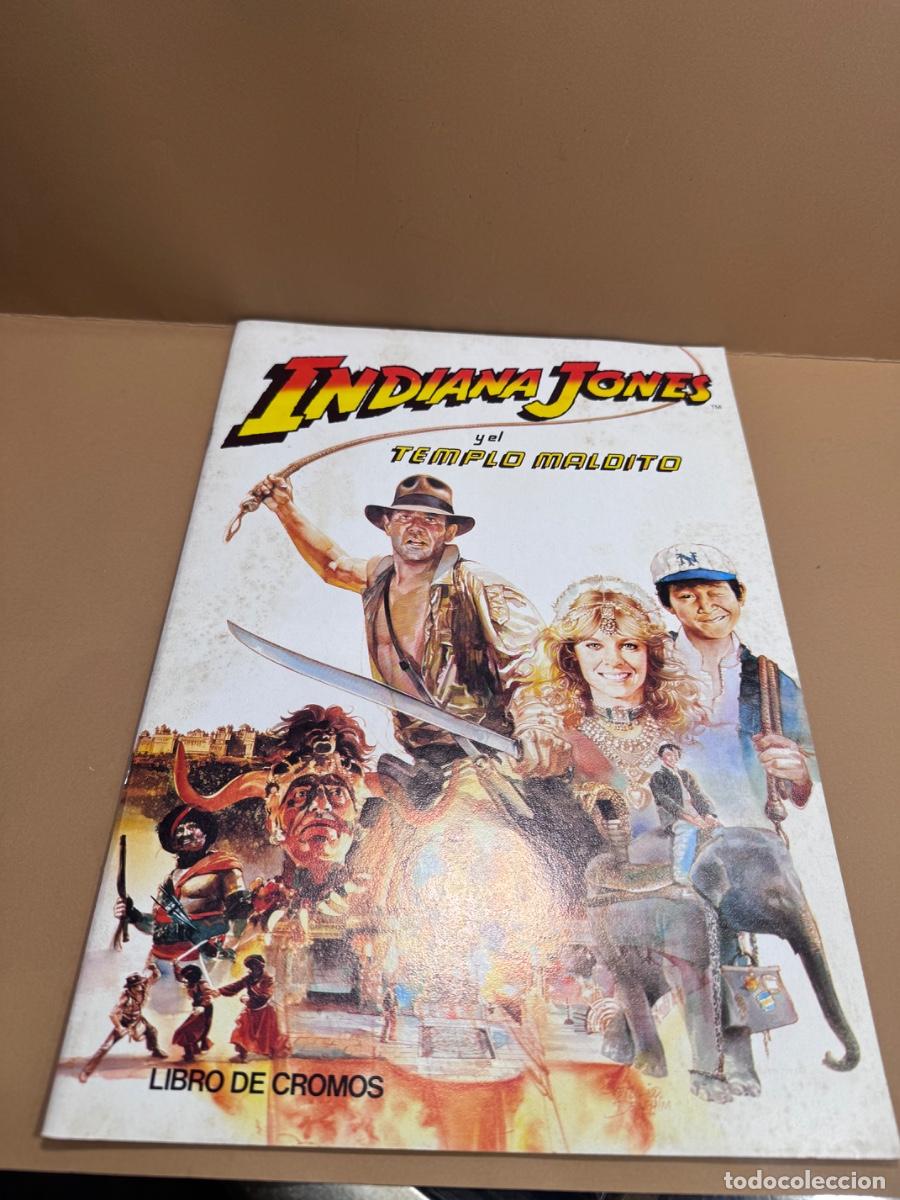 Coleccionismo &aacute;lbumes: INDIANA JONES Y EL TEMPLO MALDITO &Aacute;LBUM DE CROMOS VACIO - PLANCHA PACOSA LUCAS FILM 1984 (G)